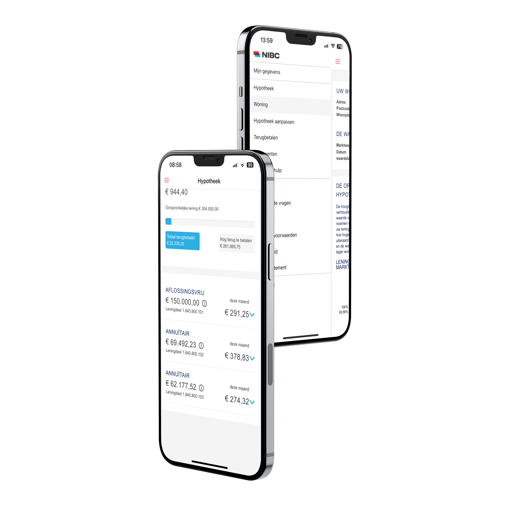 Mockup Two Iphones Hypotheek